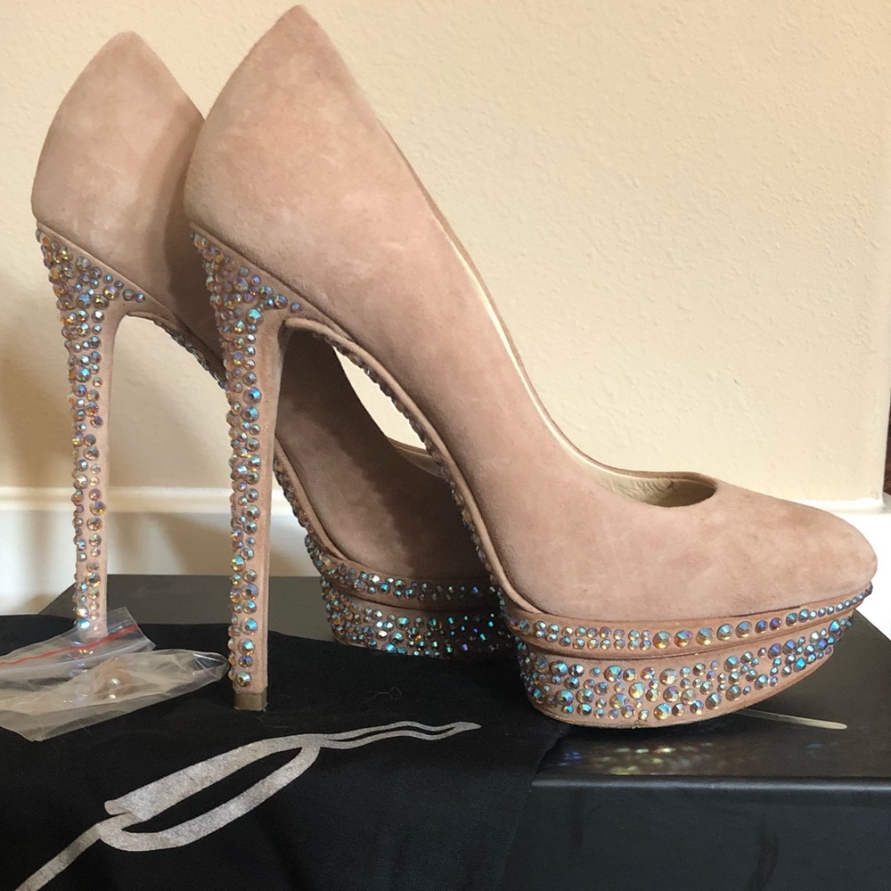 Brian Atwood Crystal Embellished Pumps Size 7.5